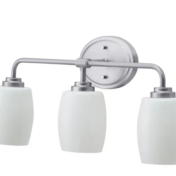 Vallmora Other - Bathroom 3-Spot Wall Lamp | Finish: Nickel Plated | Brand: Vallmora | RRR Home